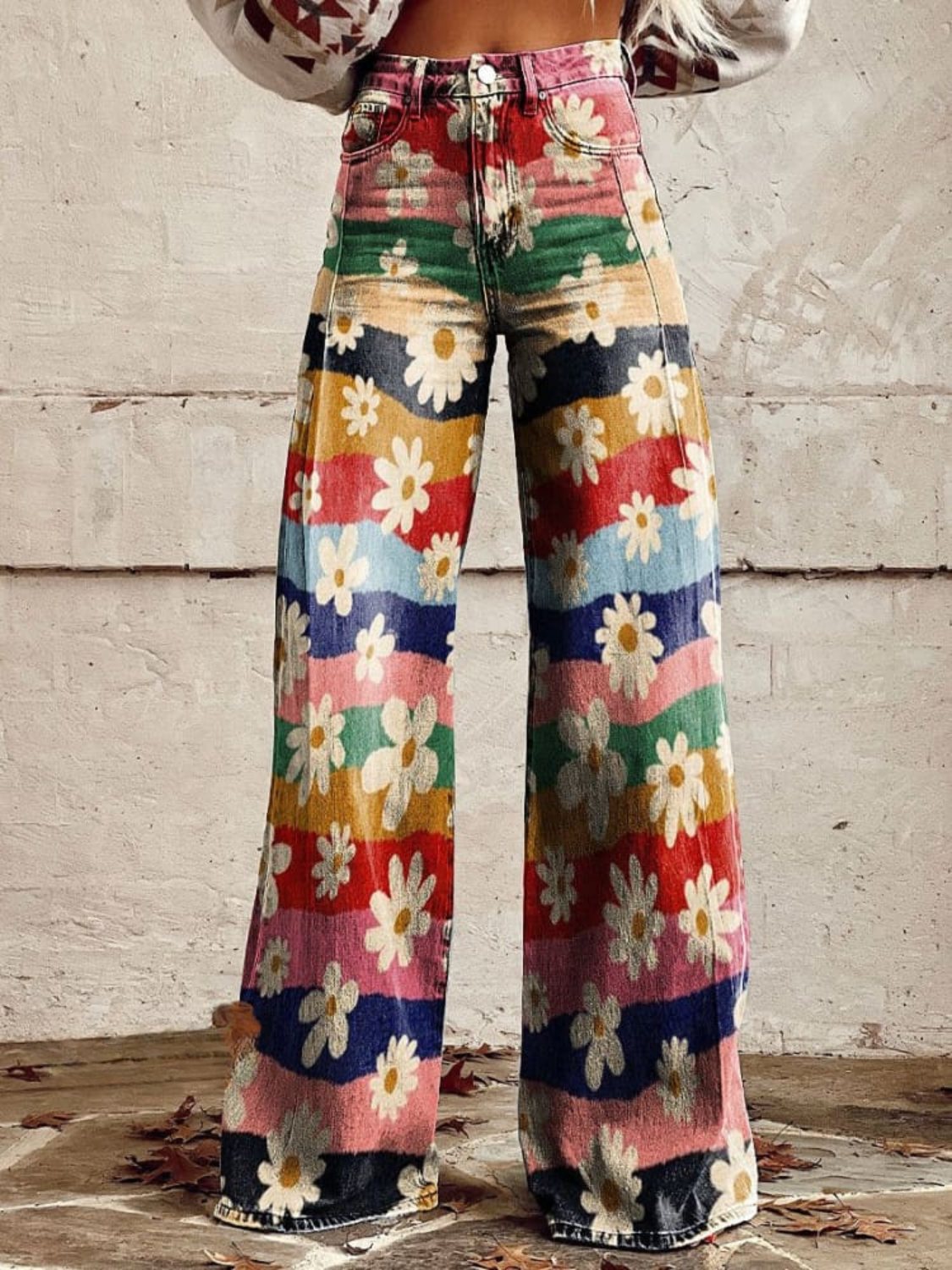 Scott™ | Pearl Retro Wide-Leg Floral Pants