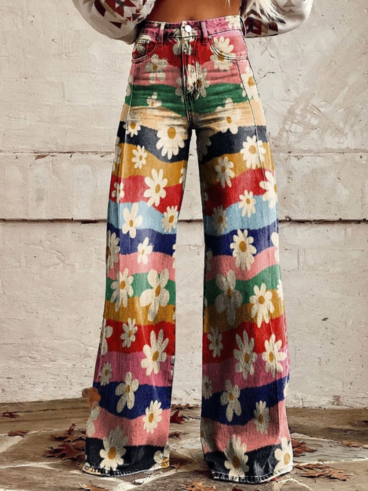 Scott™ | Pearl Retro Wide-Leg Floral Pants